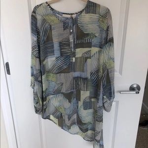 Chico’s Sheer Tunic  Shirt SIZE 2